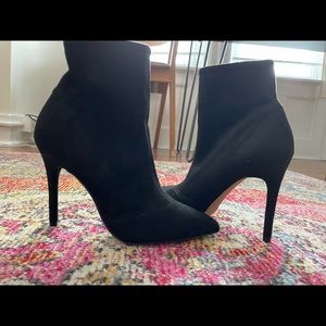 Jessica Simpson Black Stiletto Vegan Suede Booties